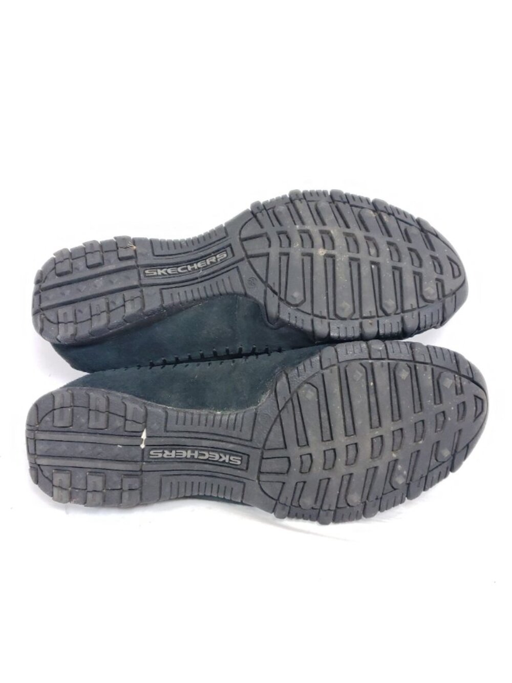 Skechers Biker Pedestrian Slip On Shoes Women's Size 8/38 Black Suede Leather - Picture 8 of 8